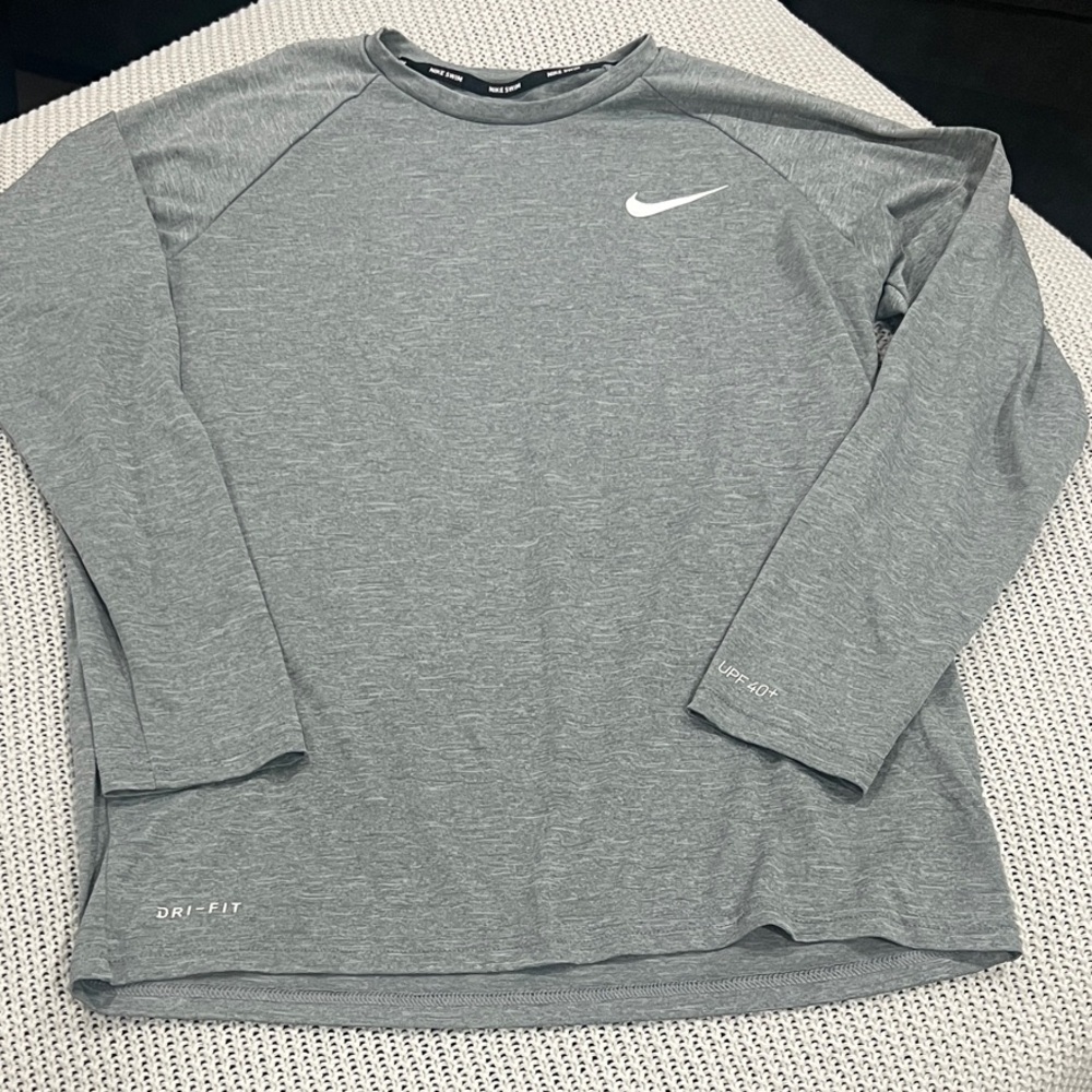 Nike Gray Long Sleeve Men's Tee - Picture 6 of 6